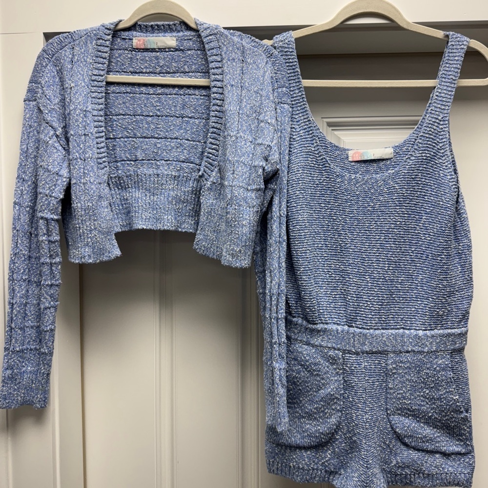 Free People BEACH Declan Sweater Set in Morrocan Blue - Picture 6 of 13